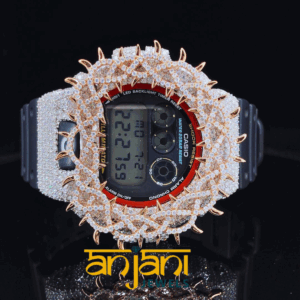 Icedout Vvs1 Moissanite Watch/Silver with Moissanite Bezal/Pass Tester Moissanite/Luxury Watches /Vvs Watch