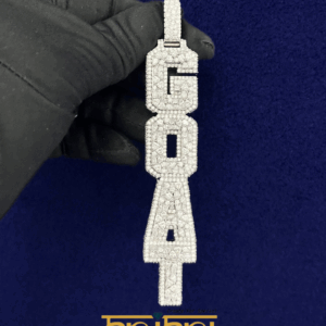 IcedOut " GOAT PENDANT " Custom VVS1 Moissanite Pendant Silver Pendant/Customized Jewelry/Hip Hop pendant, Hip Hop Jewelry, Pass Tester