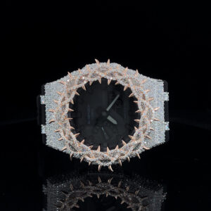 Icedout Vvs1 Moissanite Watch/Silvber with Moissanite Bezal/Pass Tester Moissanite/Luxury Watches /Vvs Watch