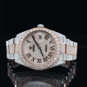 Icedout Vvs1 Moissanite Watch/Silver with Moissanite /Pass Tester Moissanite/Luxury Watches /Vvs Watch