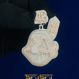 IcedOut Customized "CARTOON PENDANT " 925 Sterling Silver/Vvs1 Moissanite Stones/Pass Tester Moissanite Stones/ Rope Chain Free