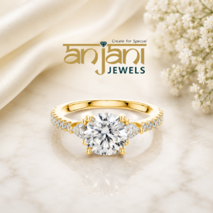 Round Cut Lab Grown Diamond Ring / Round Shaped Engagement Ring / Solitaire Ring / Minimalist Ring / 14K Gold Thin Dainty Ring