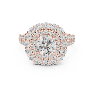 Handcrafted Round Cut Moissanite Engagement Ring White Gold Diamond  Ideal for Weddings Anniversaries Proposals